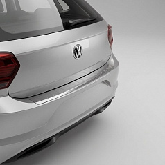 Edelstahl-Heckstoßstangenkantenabdeckung VW Polo VI htb 2017+