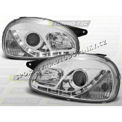 OPEL CORSA B 1993-00 FRONTKLARLEUCHTEN TAGESLICHT LED CHROM