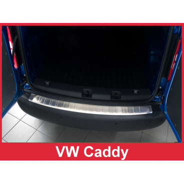 Edelstahlabdeckung, Schwellenschutz für die hintere Stoßstange Volkswagen Caddy 2003-16