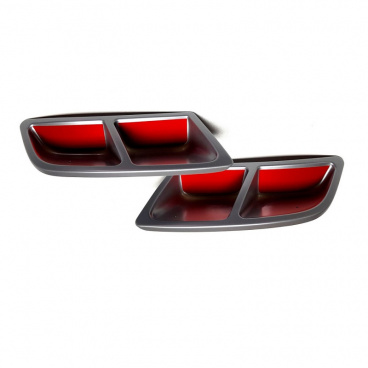 Škoda Karoq – Dummy-Turbo-Auspuff-/Heckdiffusor-Spoiler – leuchtendes Rot