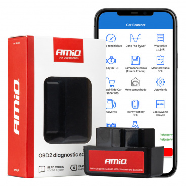 Scanner Tester Diagnoseschnittstelle AMiO ELM327 OBD2 BT mini