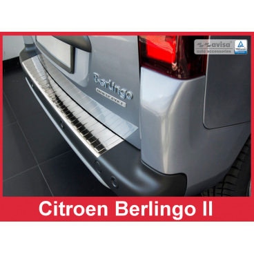 Edelstahlabdeckung - Schwellenschutz für die hintere Stoßstange Citroen Berlingo II 2008-18