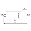 Endschalldämpfer TurboWorks 100mm Eingang 63,5mm