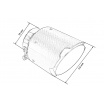 Endrohr 114mm Eingang 70mm Carbon Gloss