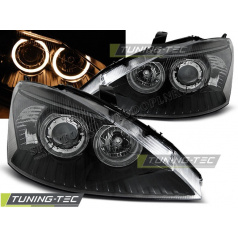 FORD FOCUS 11.2001-10.2004 Angel Eyes schwarze klare Frontscheinwerfer