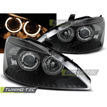 FORD FOCUS 11.2001-10.2004 Angel Eyes schwarze klare Frontscheinwerfer