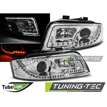 AUDI A4 10.2000-10.2004 FRONT-KLARE LED-RÖHRSTOFFLEUCHTEN CHROM