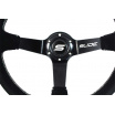 Sportlenkrad WRC 350 mm schwarzes Wildleder / silberne Naht