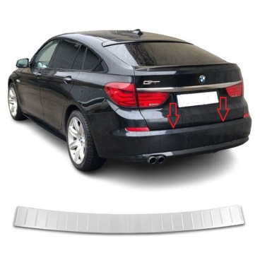 Heckstoßstangenabdeckung aus gebürstetem Edelstahl für BMW 5 F07 GRAN TURISMO 2010-17 Heckstoßstangenabdeckung aus gebürstetem Edelstahl für BMW 5 F07 GRAN TURISMO 2010-17