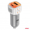 USB-A + USB-C Autoladegerät 38W 12/24V AMiO-03883