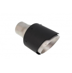 Endrohrdämpfer 114mm Eingang 63mm Carbon Matt