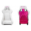 Sportstuhl SLIDE KS2 Premium Hellgrauer Velours Klarer rosa Glitzer
