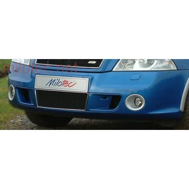 Stoßstangengrill mit seitlichem Einlass – ABS schwarz, Kühlergrill – schwarz, Škoda Octavia II RS Stoßstangengrill mit seitlichem Einlass – ABS schwarz, Kühlergrill – schwarz, Škoda Octavia II RS