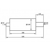 TurboWorks Sportauspuff mit runder Spitze (76 mm Einlass)
