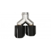 Endstück Schalldämpfer 101mmx2 Eingang 63mm Rechts Carbon Gloss