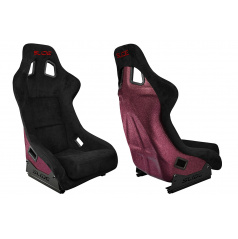 Sportstuhl SLIDE KS2 Premium Schwarzer Velours Roter Glitzer