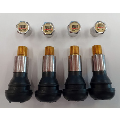 Butzi Stahlventile in Chromoptik, 4 Stück