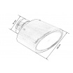 Endrohr 150x90mm Eingang 67mm Carbon Gloss