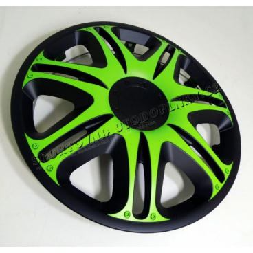Radkappen - Radkappen Nascar Green Black 13-16" (je 1 Stück) Radkappen - Radkappen Nascar Green Black 13-16" (je 1 Stück)