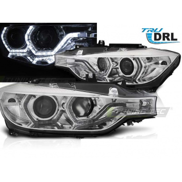 BMW F30/F31 10.2011 - 05.2015 Scheinwerfer Angel Eyes LED Chrom Tagfahrlicht