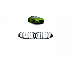 BMW 8 G15 F92 G14 G16 Doppelrippen-Grill Glänzend Schwarz BMW 8 G15 F92 G14 G16 Doppelrippen-Grill Glänzend Schwarz