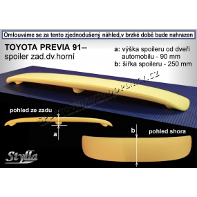Heckspoiler für Toyota Previa (91+). Tür oben TP1L