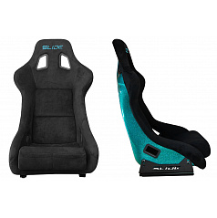 Sportstuhl SLIDE KS2 Premium Schwarzer Velours Türkis Glitzer
