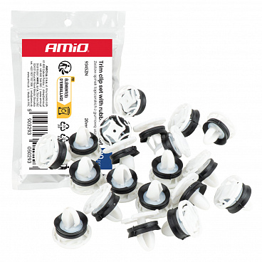 Set Polsterklammern mit Gummidichtung 20 mm ⌀ 9 mm 20 Stk. Set Polsterklammern mit Gummidichtung 20 mm ⌀ 9 mm 20 Stk.