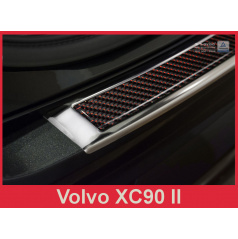 Carbon-Abdeckung – Schwellenschutz für die hintere Stoßstange Volvo XC90 II 2015+