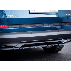 Dummy – Auspuffblenden, ABS – glänzend schwarzer „Klavierlack“ – Škoda Kodiaq