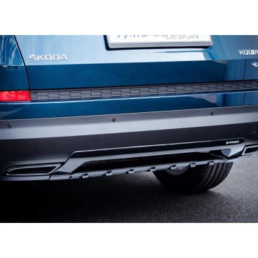 Dummy – Auspuffblenden, ABS – glänzend schwarzer „Klavierlack“ – Škoda Kodiaq