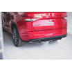 Zentralspoiler unter der Heckstoßstange mit Rippen für Škoda Kodiaq RS, Maxton Design (glänzend schwarzer ABS-Kunststoff)