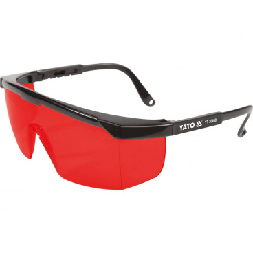 Brille zum Arbeiten mit einem Laser, rot Brille zum Arbeiten mit einem Laser, rot