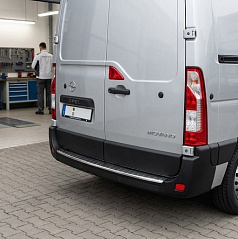 Edelstahl polierte Abdeckung der Oberkante der Heckstoßstange R. Meister, O. Movano, N. NV400 2010+