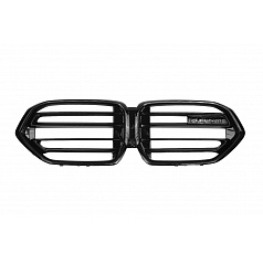 BMW X6 G06 Grill einzelnes Rippe Glänzend Schwarz