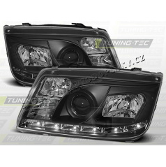 VW BORA 1998-05 FRONT CLEAR LIGHTS DAYLIGHT LED SCHWARZ