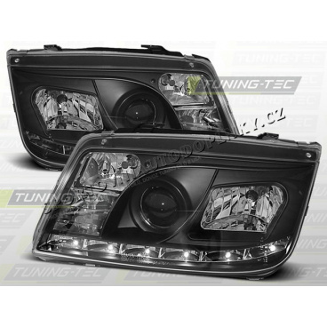 VW BORA 1998-05 FRONT CLEAR LIGHTS DAYLIGHT LED SCHWARZ VW BORA 1998-05 FRONT CLEAR LIGHTS DAYLIGHT LED SCHWARZ
