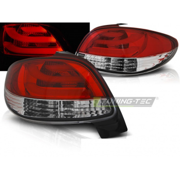 Peugeot 206 10.1998- Rückleuchten rot-weiße LED-Leiste Peugeot 206 10.1998- Rückleuchten rot-weiße LED-Leiste