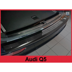 Carbon-Abdeckung – schwarzer Schwellenschutz für die hintere Stoßstange Audi Q5 2008+