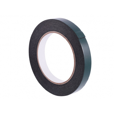 Doppelseitiges Klebeband 12 mm x 5 m schwarz