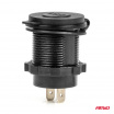 Wasserdichtes Ladegerät mit BLAUER LED-Hintergrundbeleuchtung 2xUSB QC3.0 12/24V AMiO-04218