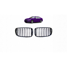 BMW 7 G11 G12 Grill einzelnes Rippe Glänzend Schwarz