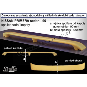 NISSAN PRIMERA SEDAN (bis 96) Heckspoiler. Hauben