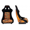 Sportstuhl SLIDE KS2 Premium Orange Schwarz & Grafischer Tiger Velours Orange Glitzer