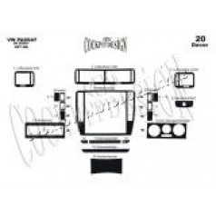 VW Passat 97-04 - Armaturenbrettdekor - Mahagoni