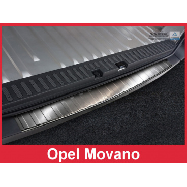 Edelstahlabdeckung - Schwellenschutz für die hintere Stoßstange Opel Movano 2014-16