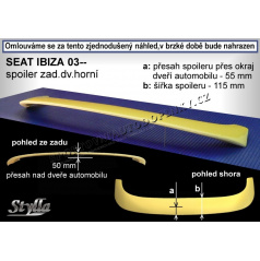 SEAT IBIZA (03+) Heckspoiler. obere Tür (EU-Homologation)