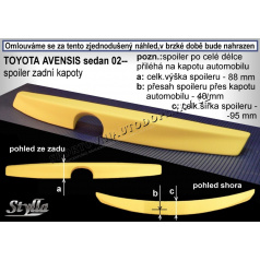 Heckspoiler für Toyota AVENSIS Limousine (02+). Hauben