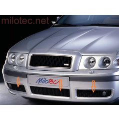 Milotec dreiteiliger Stoßstangengrill, schwarz mit Nebelscheinwerfern, W.Octavia-Facelift