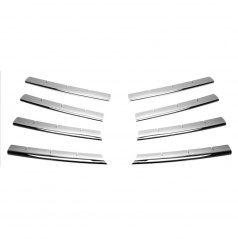 Chromlamellen aus Edelstahl der Omtec VW Transporter / Caravelle T5 Frontmaske